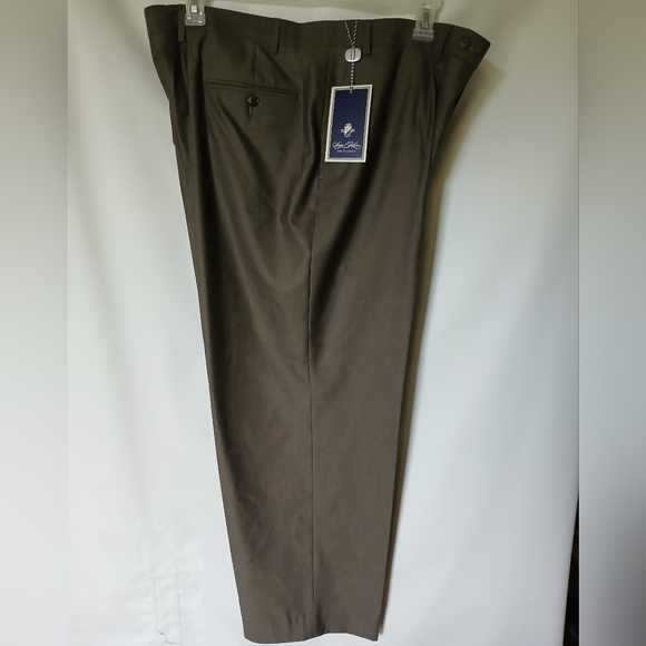 Sean John Mens Dress Pants Size 40W X 28L Color Tan/Brown - Picture 2 of 12